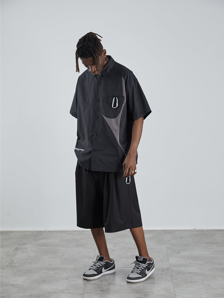 Cut Irregular Button Up Shirt