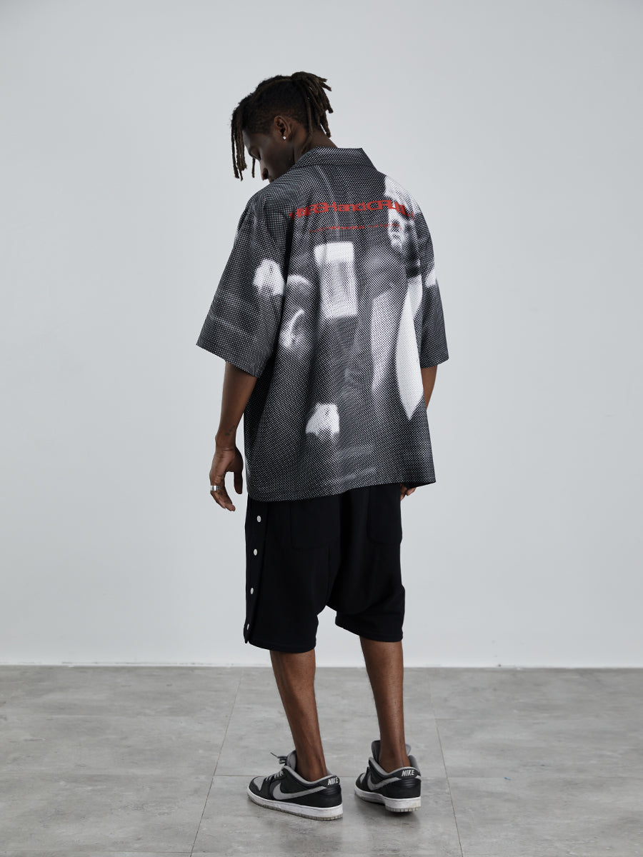 Mafia Print Cuban Shirt