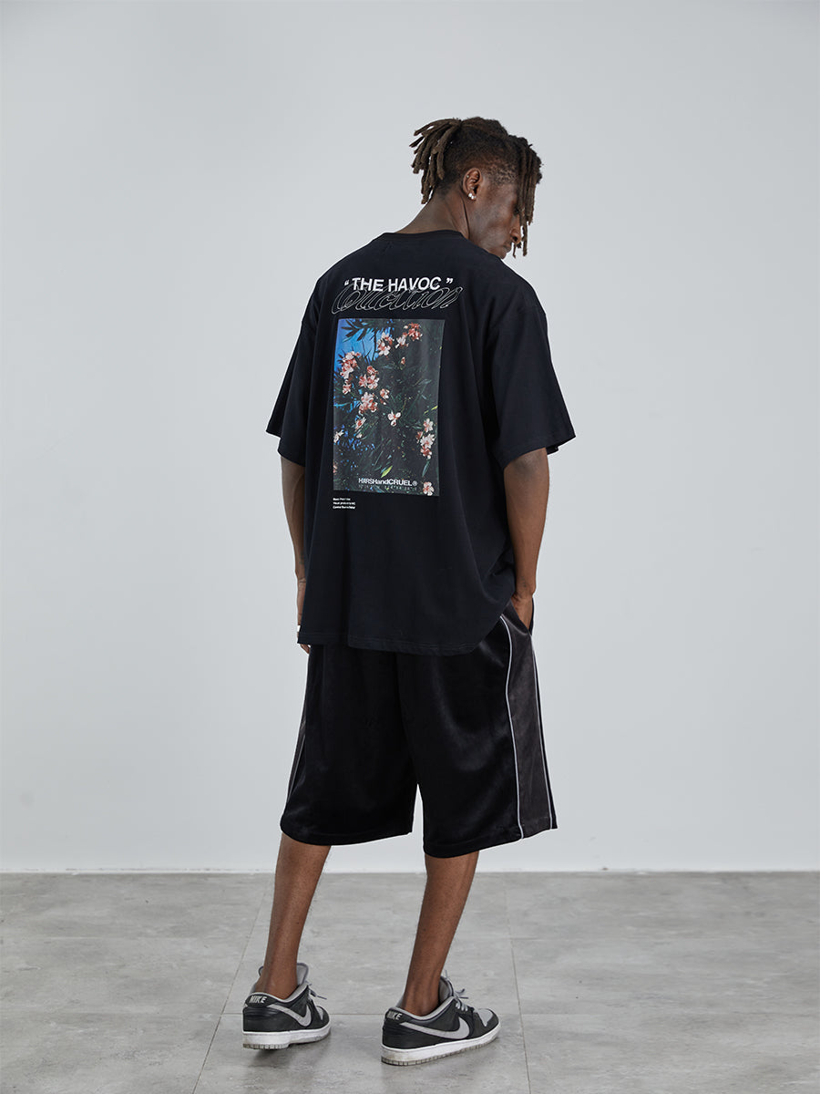 Oil Painting Flowers Print Tee