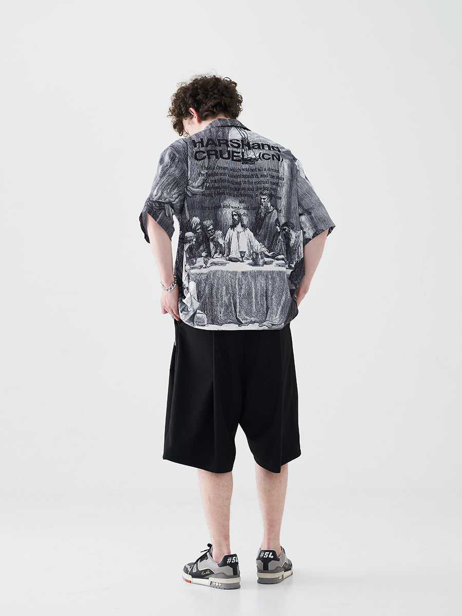 The Last Supper Full Print Cuban Shirt
