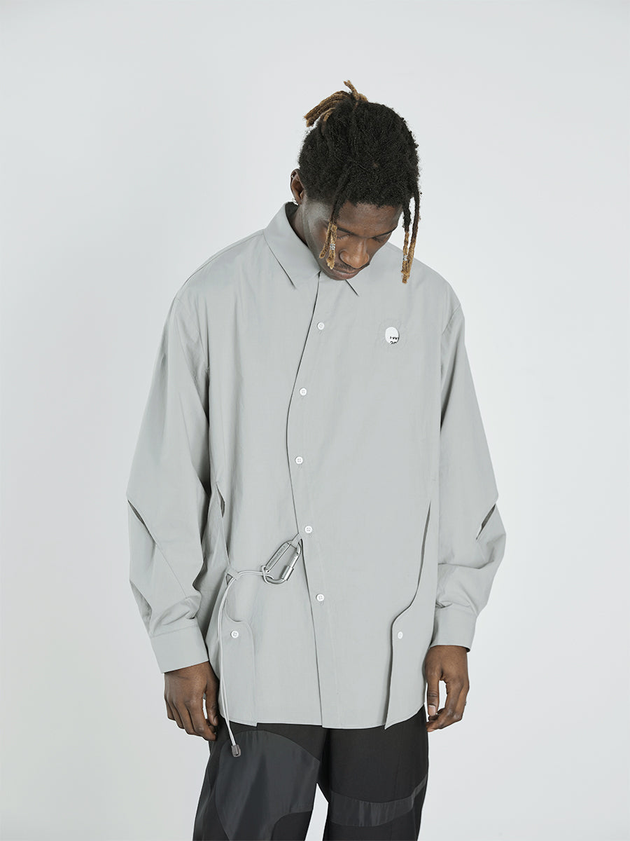 Asymmetrical Ripped L/S Shirt