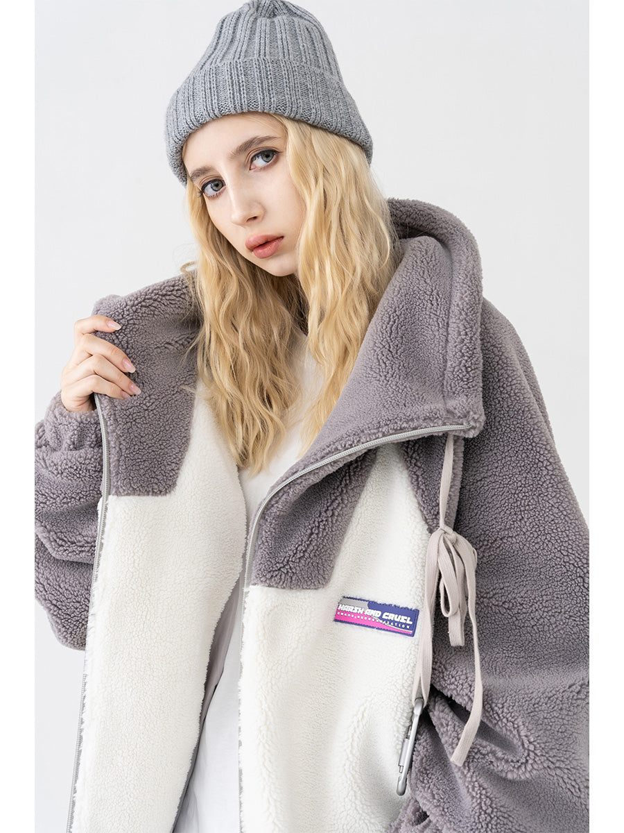 Futuristic Logo Sherpa Jacket