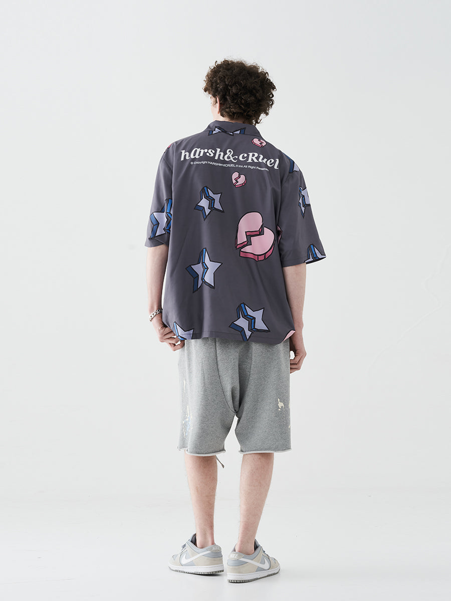 Broken Stars Full Print Cuban Shirt