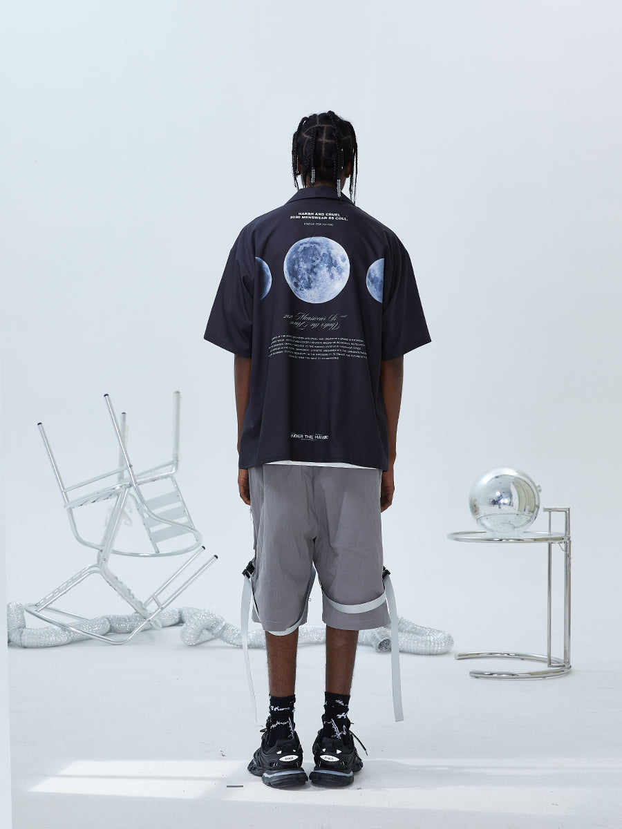 Dark Moon Phase Cuban Shirt