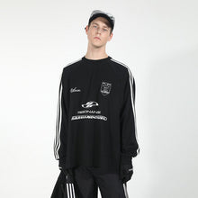 Load image into Gallery viewer, Embroidered Logo Striped Jersey L/S Tee
