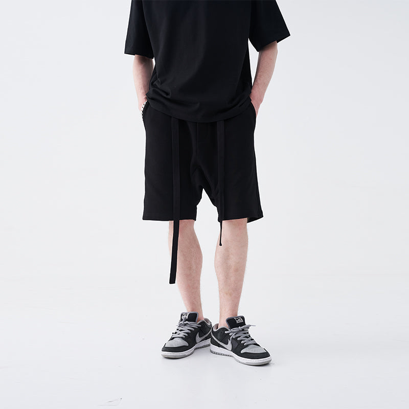 Knitted Drawstrings Logo Shorts
