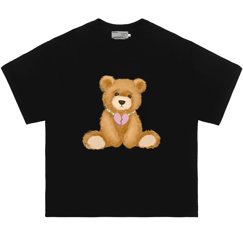 Broken Heart Necklace Bear Tee