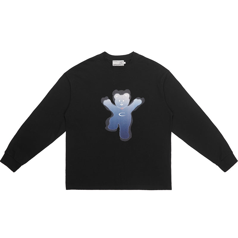 Bear Print Long Sleeved Tee