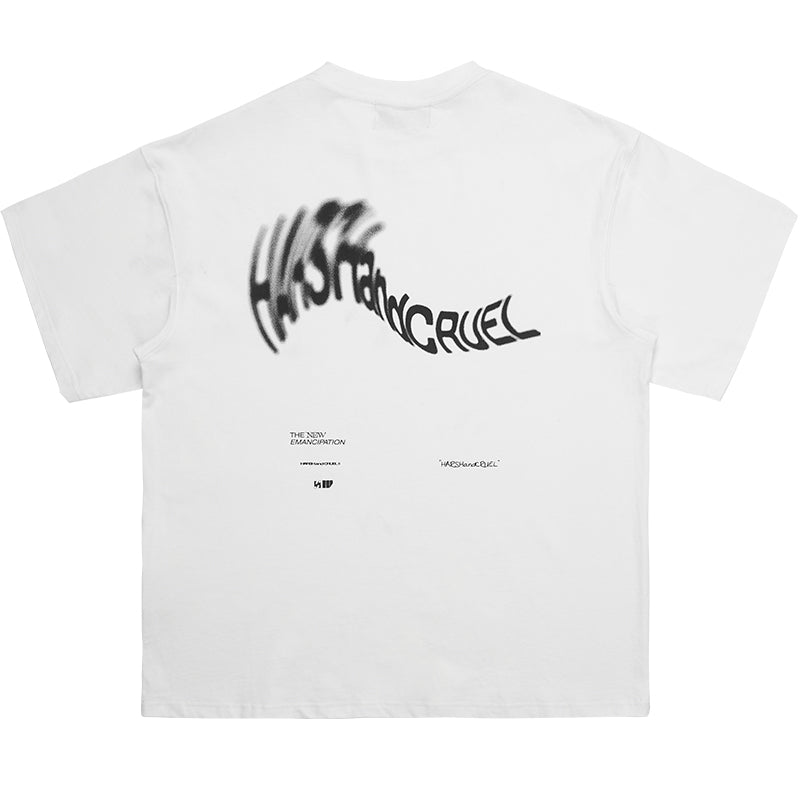 Distorted Logo Print Tee