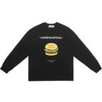 Burger Print Logo Long Sleeve Tee