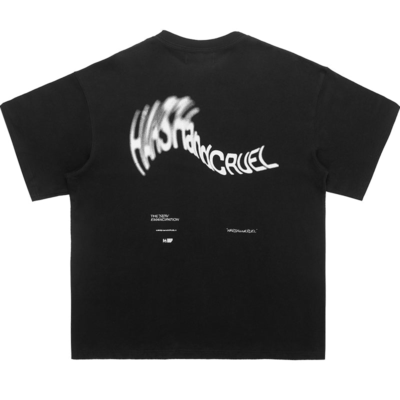 Distorted Logo Print Tee