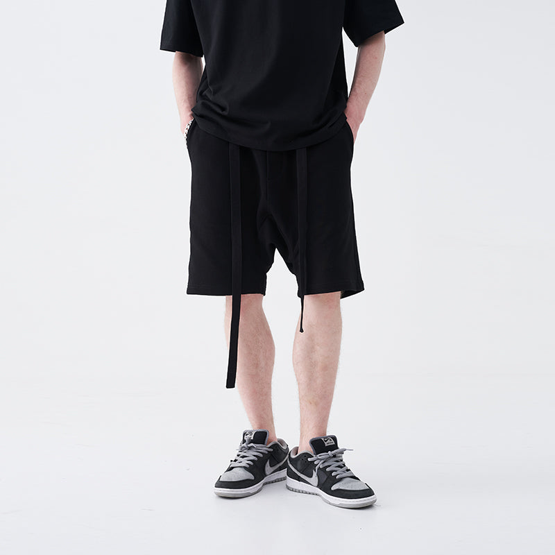 Knitted Drawstrings Logo Shorts