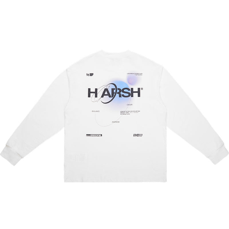 Neon Print Logo Long Sleeved Tee
