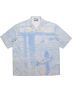 Monet Oil Painting Charing Cross Bridge Cuban Shirt
