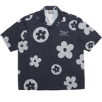 Flowers Full Print Logo Cuban Shirt