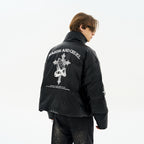 Religious Cross Printed Down Jacket