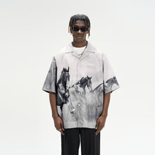 Load image into Gallery viewer, Desert Horses Printed Cuban Shirt
