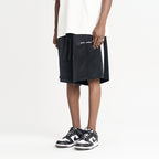 Velvet Striped Gothic Logo Shorts