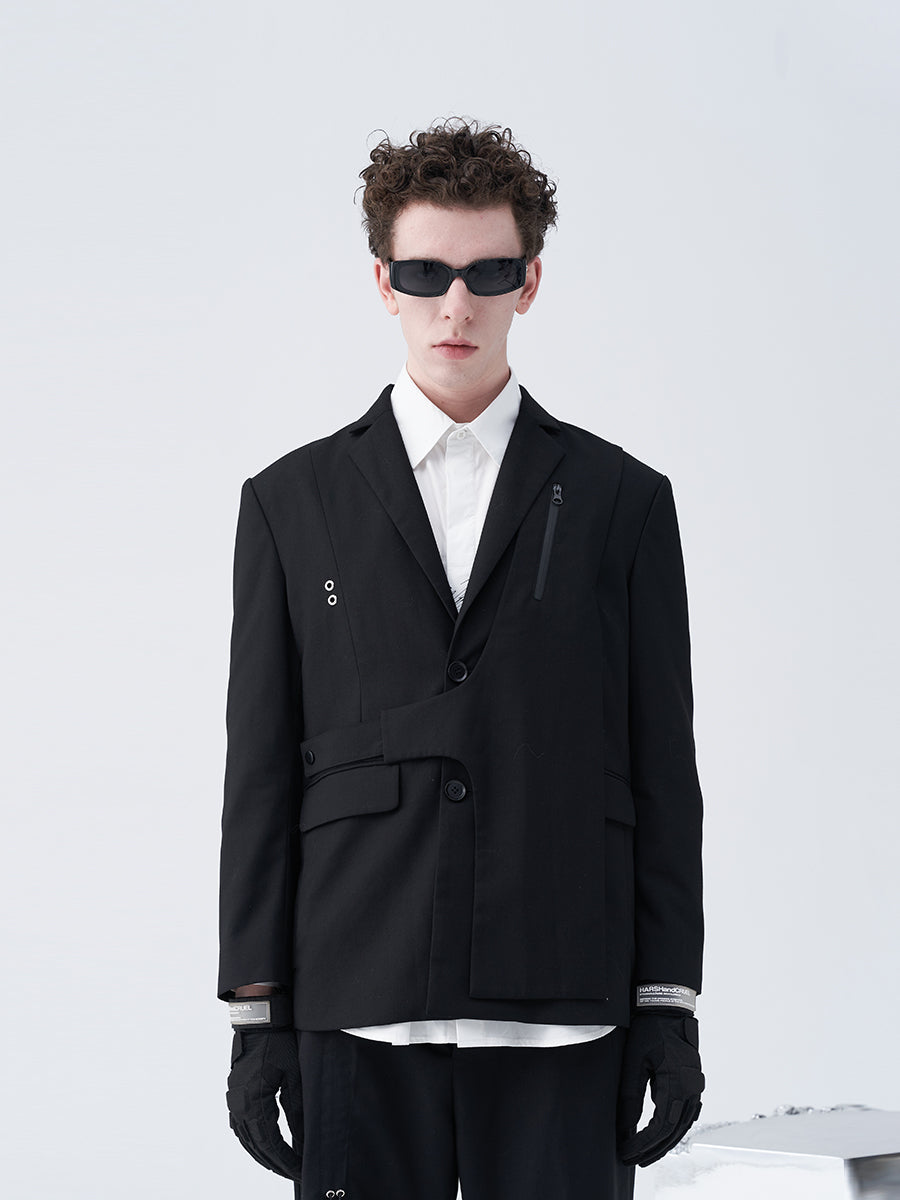 Asymmetrical Design Casual Suit