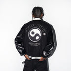 Ying-Yang Embroidered Logo Varsity Jacket