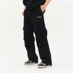 Irregular Pleated Carabiner Loose Trousers