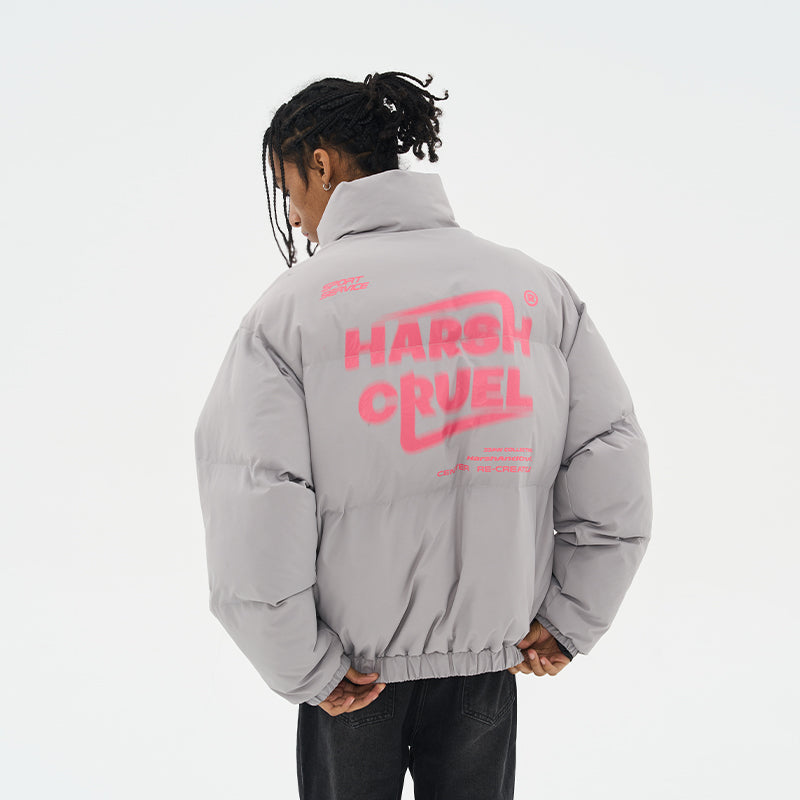 PVC Pocket Stand Up Collar Down Jacket