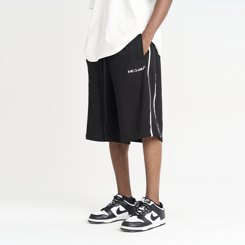 Loose Drawstrings Logo Shorts