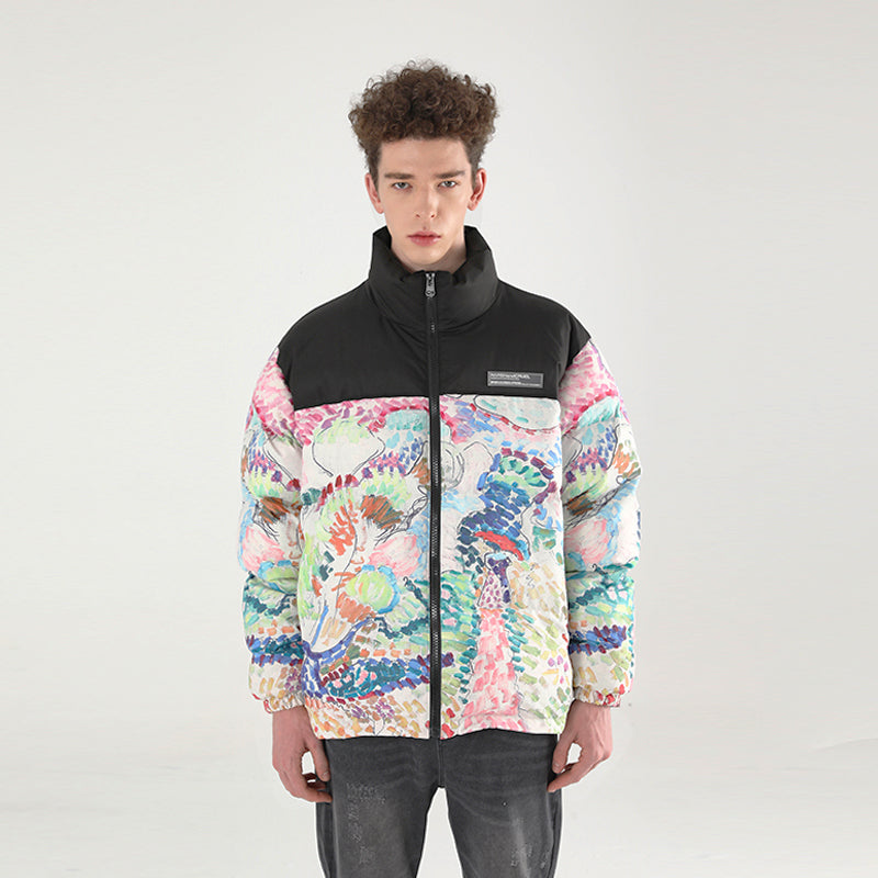 Handpainted Divisionism Down Jacket
