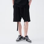 Knitted Drawstrings Logo Shorts