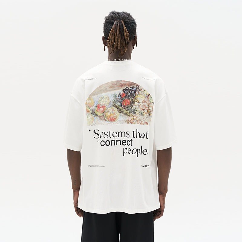 Still Life Oil Painting Printed Tee