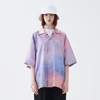 Monet Oil Painting Full Print Cuban Shirt