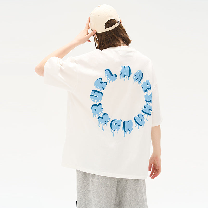3D Circle Ice Cream Logo Tee