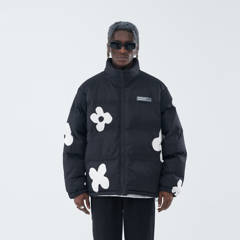 Handpainted Flowers Down Jacket – Harsh and Cruel Handpainted Flowers Down Jacket – Harsh and Cruel