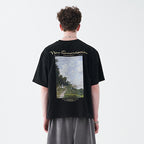 Monet Oil Painting Handwriting Logo Tee