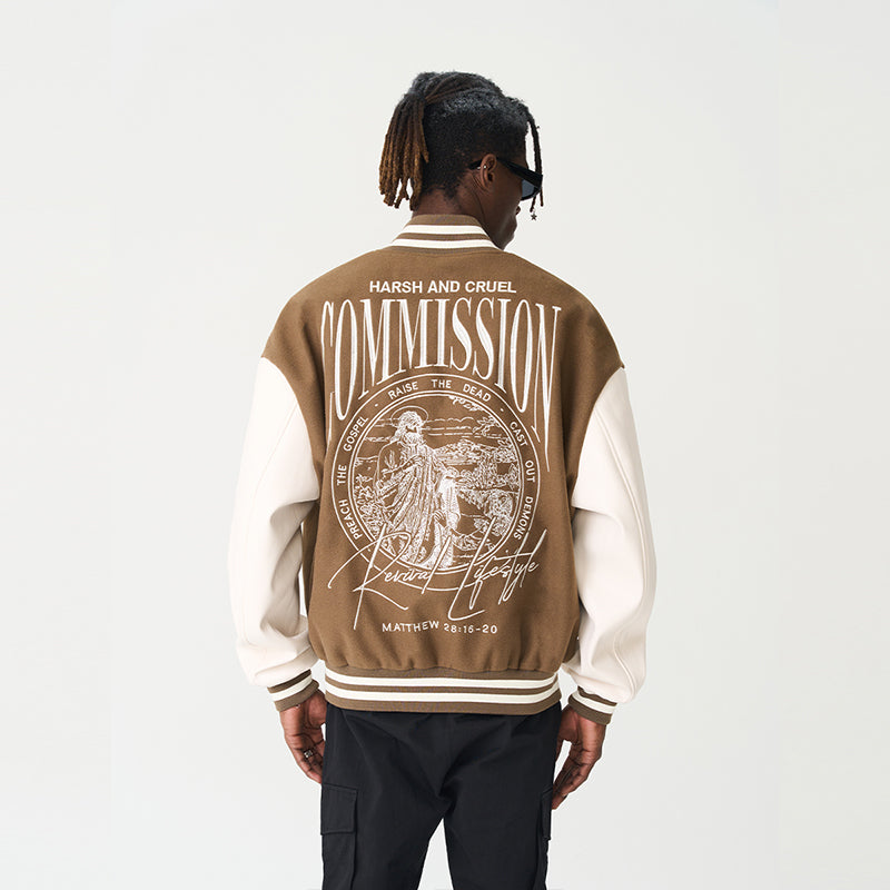 Commission Embroidered Varsity Jacket