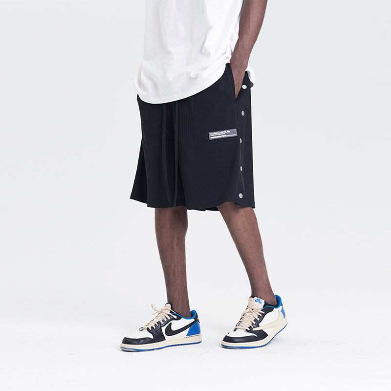 Casual Buttons Logo Shorts