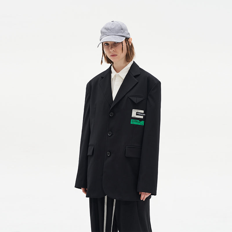 Vintage Label Oversized Blazer