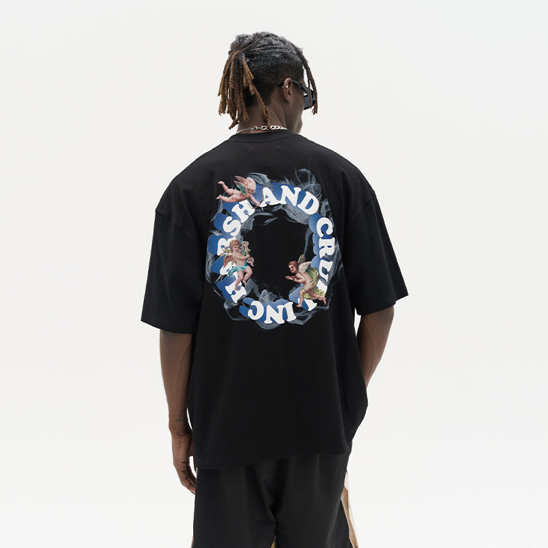 3D Smoking Logo Printed Tee