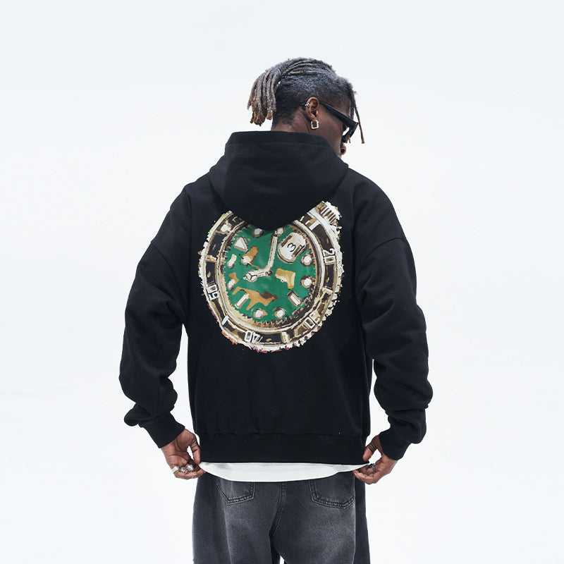 Clock Painted Hoodie