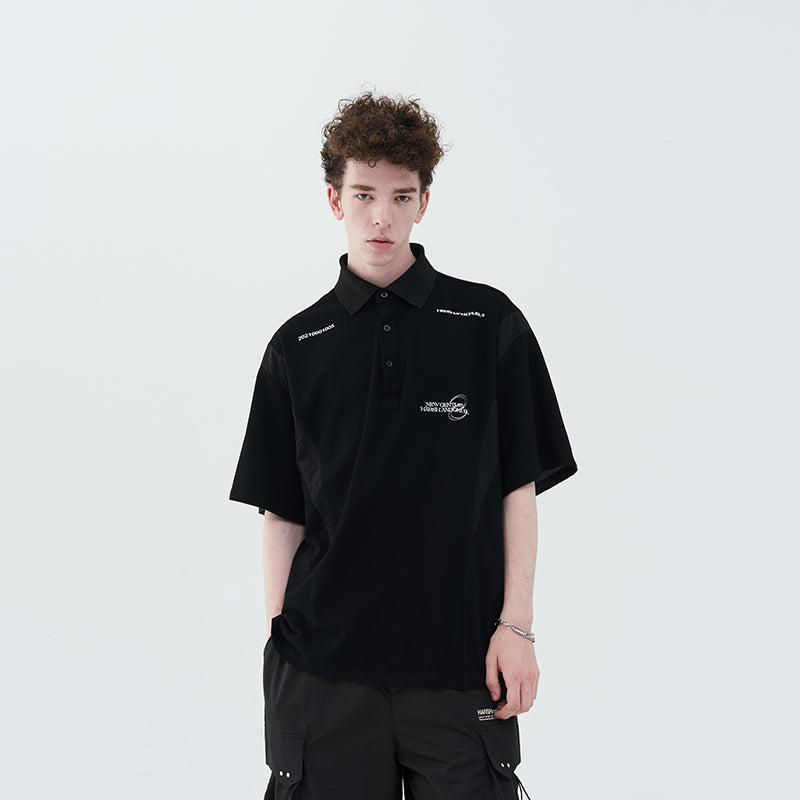 Metal Nylon Stitching Polo