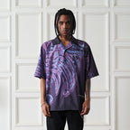 Cyber Skeleton Full Print Cuban Shirt