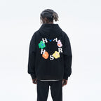 Foam Print Flowers Hoodie