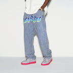 Gradient Logo Loose Denim
