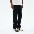 Micro Flared Zipper Corduroy Trousers