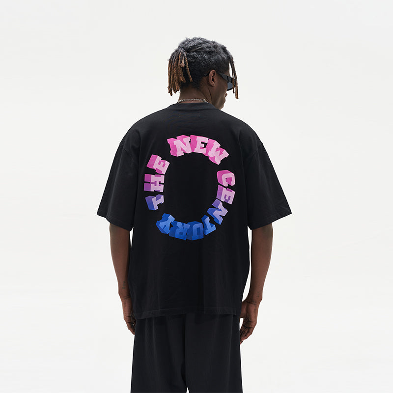 3D Gradient Circle Tee