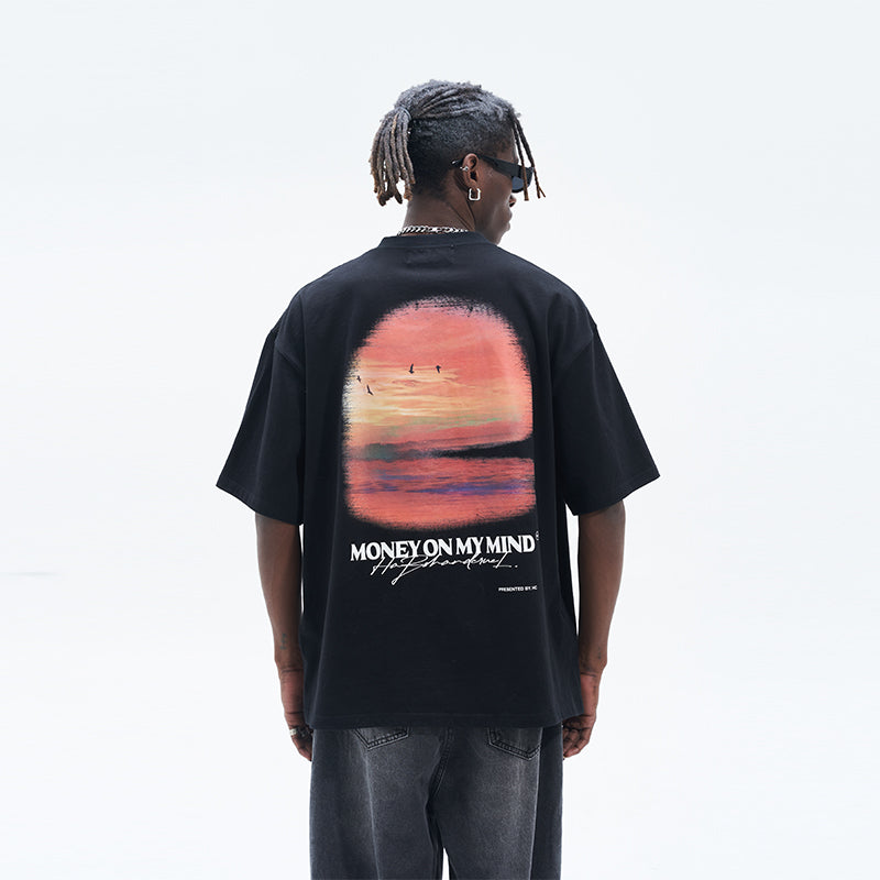 Handpainted Sunset Tee