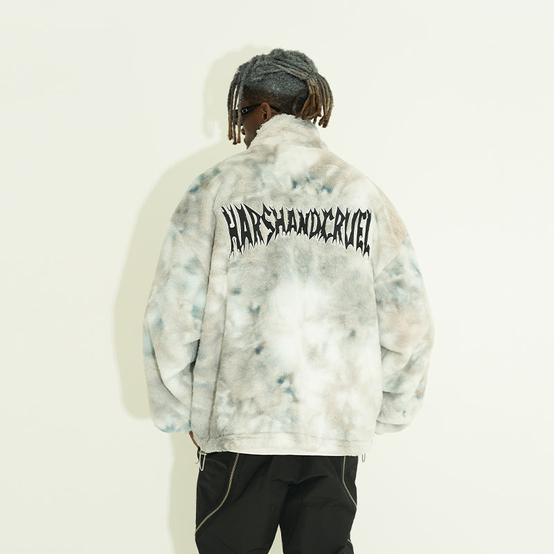 Tie-Dyed Embroidered Logo Jacket
