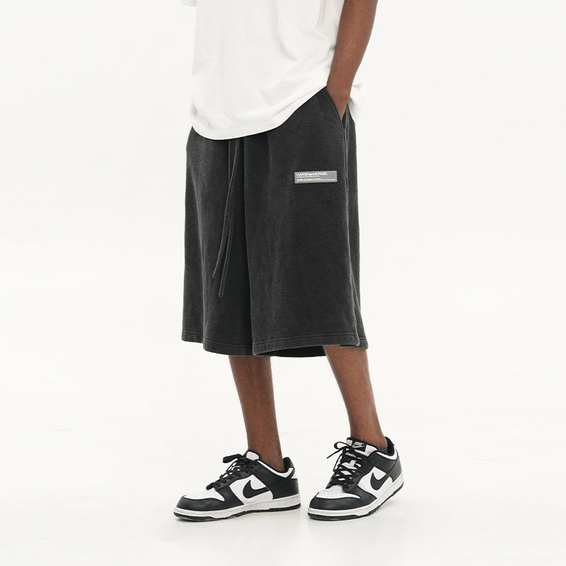 TPU Loose Washed Denim Shorts