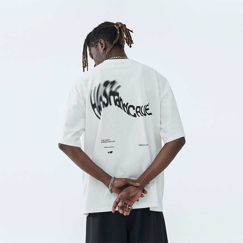 Distorted Logo Print Tee
