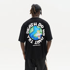 Slogan Ring Handpainted Earth Printed Tee